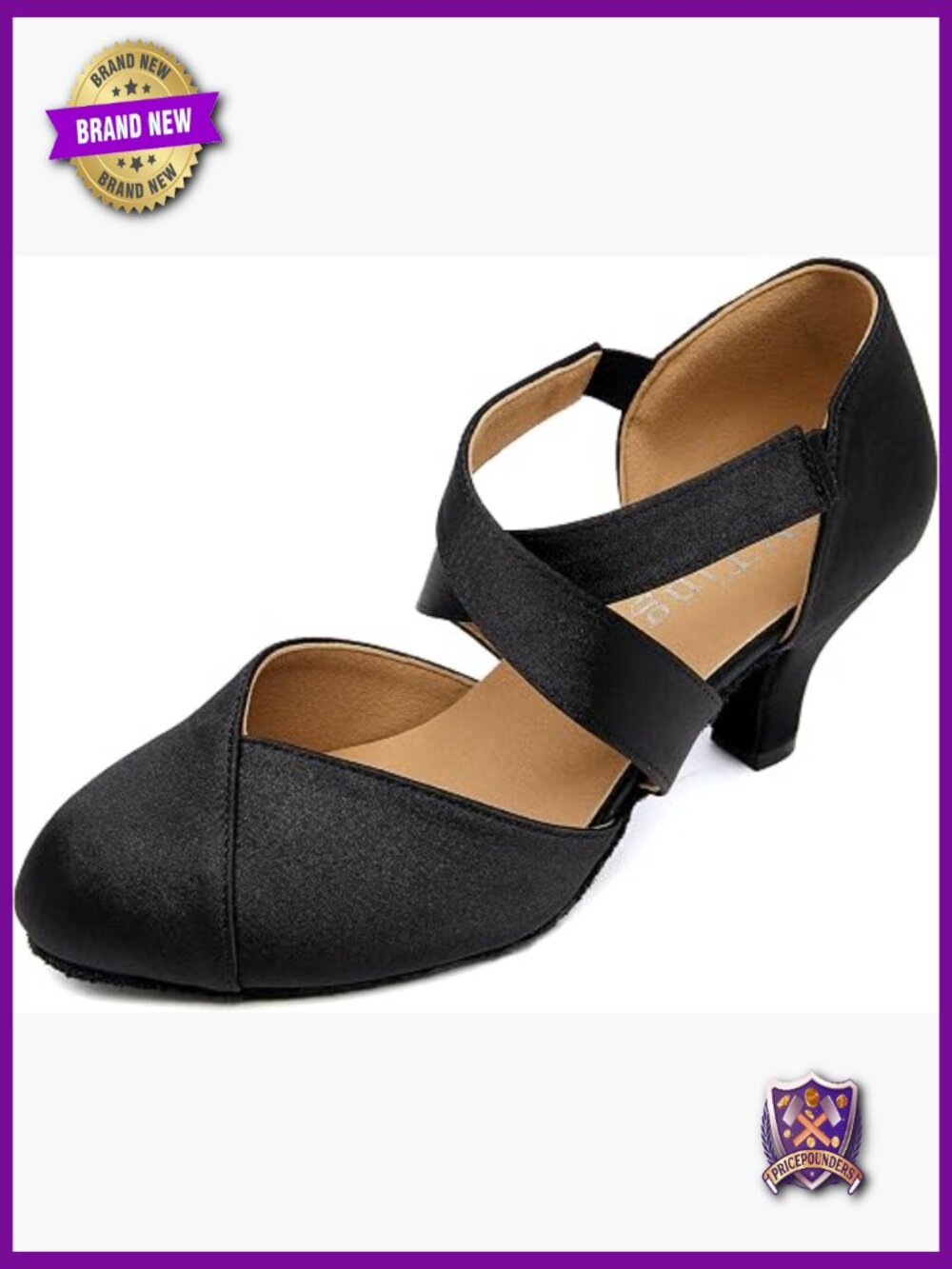 2.5" Heel Satin Latin Dance Shoes for Ballroom, Swing, Tango